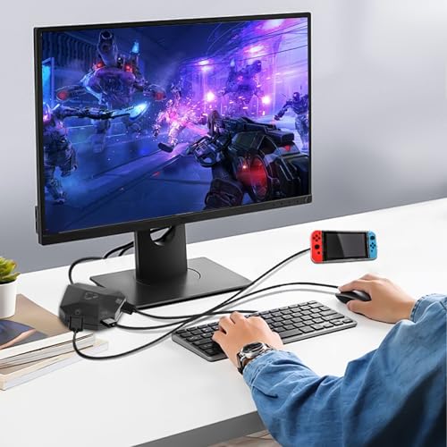Tastatur- und Mausadapter für PS4/PS3/Xbox One/Xbox 360/NS Switch, Adapter Maus Tastatur Kompatibel mit Controller PS4/PS3/Switch/XBOX, Plug and Play Konverter Gaming Tastatur Maus konverter Bild 5