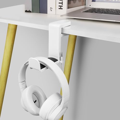 GEEKRIA Kopfhörerhaken unter dem Schreibtisch, 360° drehbarer Headset-Halter, verstellbare Schreibtischhalterung, platzsparender Gaming-Kopfhörerhalter (weiß) Bild 5