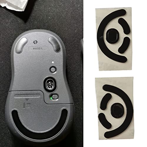 2 Sets/Pack Maus Füße Pad Skate Glides Aufkleber Für M650L / M750L Gaming Mäuse Gebogene Kanten Gaming Füße Fußpolster Fußpolster Weiße Aufkleber Bild 2