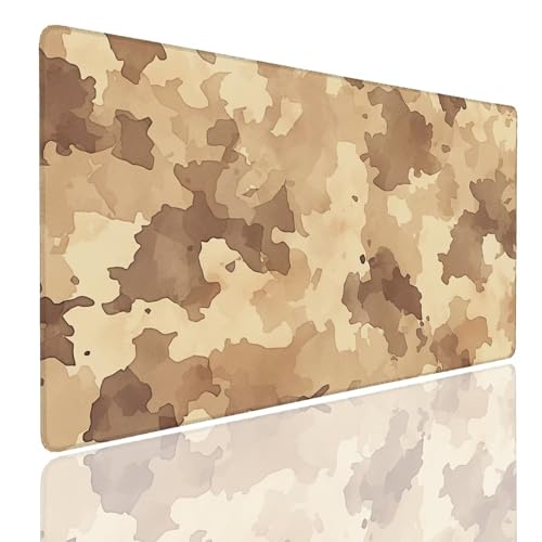 Mauspad XXL 1400x800x4mm Wasserdicht Schreibtischunterlage rutschfeste Speed Gaming Mousepad Taupe (5) Groß Desk Mouse Mat Maus Pad, Schreibtisch Unterlage Deko für PC, MacBook, Laptop, Home Office Bild 1