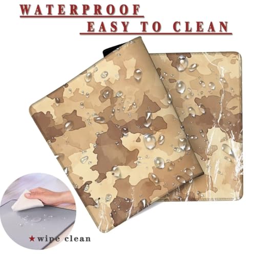 Mauspad XXL 1400x800x4mm Wasserdicht Schreibtischunterlage rutschfeste Speed Gaming Mousepad Taupe (5) Groß Desk Mouse Mat Maus Pad, Schreibtisch Unterlage Deko für PC, MacBook, Laptop, Home Office Bild 2