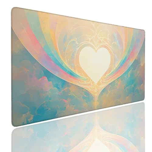 Mauspad XXL 1400x800x4mm Wasserdicht Schreibtischunterlage Rutschfeste Speed Gaming Mousepad Symmetry (8) Groß Desk Mouse Mat Maus Pad, Schreibtisch Unterlage Deko für PC, Macbook, Laptop, Home Office Bild 1