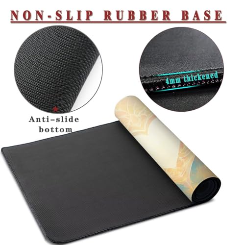 Mauspad XXL 1400x800x4mm Wasserdicht Schreibtischunterlage Rutschfeste Speed Gaming Mousepad Symmetry (8) Groß Desk Mouse Mat Maus Pad, Schreibtisch Unterlage Deko für PC, Macbook, Laptop, Home Office Bild 3