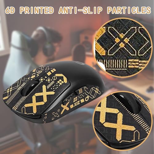 Mouse Grip Tape Set, für Logitech G Pro Wireless X Superlight Griptape Gaming Mouse, Rutschfest Selbstklebend, Ultrathin Schweißabsorbierend Gaming Maus Zubehör Griffband Bild 2