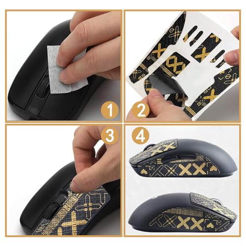 Mouse Grip Tape Set, für Logitech G Pro Wireless X Superlight Griptape Gaming Mouse, Rutschfest Selbstklebend, Ultrathin Schweißabsorbierend Gaming Maus Zubehör Griffband Bild 5