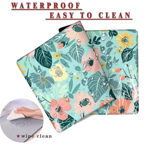 Mauspad XXL 900x500x4mm Wasserdicht Schreibtischunterlage rutschfeste Speed Gaming Mousepad Teal (2) Groß Desk Mouse Mat Maus Pad, Schreibtisch Unterlage Deko für PC, MacBook, Laptop, Home Office Bild 2