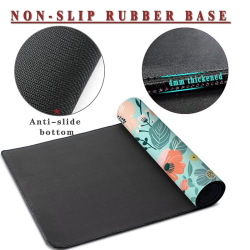 Mauspad XXL 900x500x4mm Wasserdicht Schreibtischunterlage rutschfeste Speed Gaming Mousepad Teal (2) Groß Desk Mouse Mat Maus Pad, Schreibtisch Unterlage Deko für PC, MacBook, Laptop, Home Office Bild 3