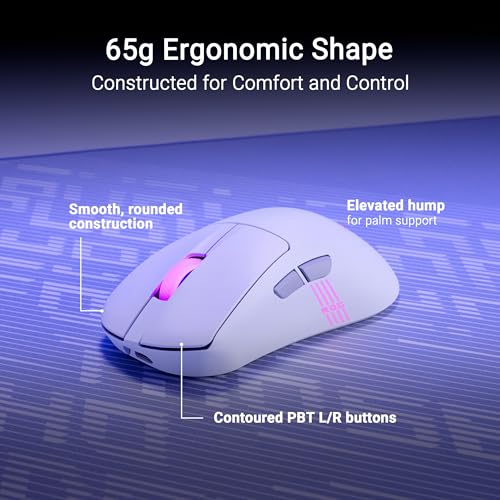 ASUS ROG Keris II Wireless-Gaming-Maus mit Ursprung – ergonomisch, 65 g, Tri-Mode Konnektivität, 42K DPI, bis zu 127 Stunden Akku, webbasierte Konfiguration, PC/Mac-Unterstützung Bild 3