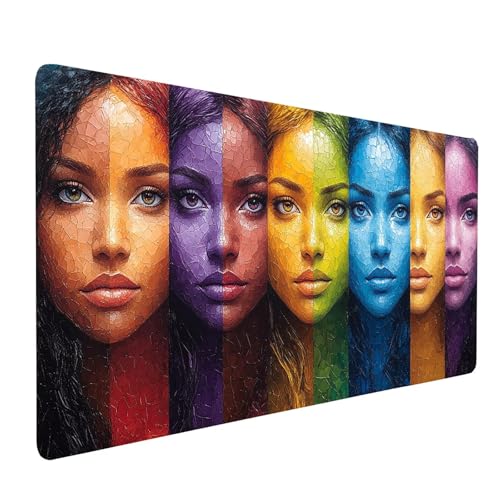 Gaming Mauspad XXL 160x80x0.3cm Wasserdicht Mousepad Fisch Schreibtischunterlage für Kabellose Tastatur Maus Laptop, Mouse Pad Tier Anti Rutsch Basis Schreibtisch Zubehör für Tisch Deko model-1050 Bild 1