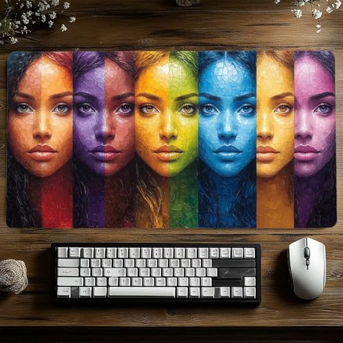 Gaming Mauspad XXL 160x80x0.3cm Wasserdicht Mousepad Fisch Schreibtischunterlage für Kabellose Tastatur Maus Laptop, Mouse Pad Tier Anti Rutsch Basis Schreibtisch Zubehör für Tisch Deko model-1050 Bild 3