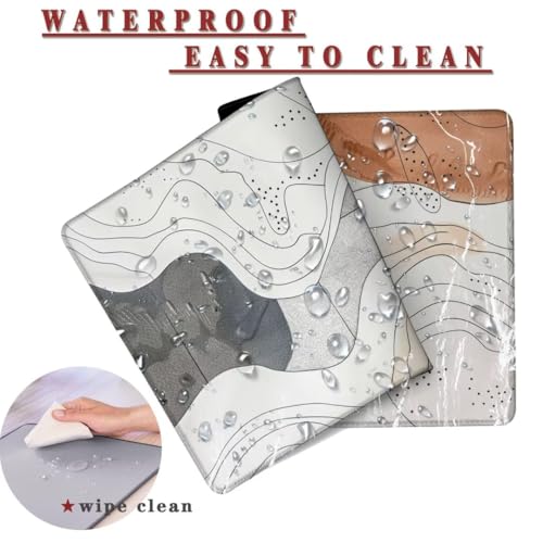Mauspad XXL 1400x800x4mm Wasserdicht Schreibtischunterlage rutschfeste Speed Gaming Mousepad Topographic (2) Groß Desk Mouse Mat Maus Pad, Schreibtisch Unterlage Deko für PC, Laptop, Home Office Bild 2
