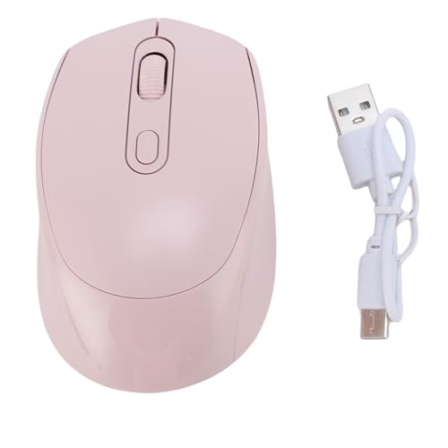 Wireless Maus USB 2,4G USB Wiederaufladbare Stille bluetooths -Maus -Gaming -Mäuse mit 2 Modus für Gaming 800 1200 1600DPI Einstellbar (Rosa) Bild 1