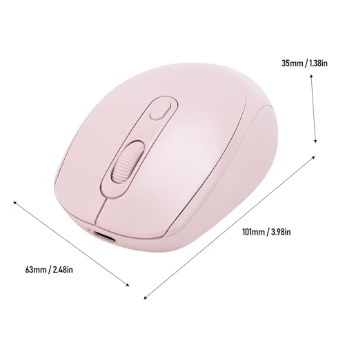 Wireless Maus USB 2,4G USB Wiederaufladbare Stille bluetooths -Maus -Gaming -Mäuse mit 2 Modus für Gaming 800 1200 1600DPI Einstellbar (Rosa) Bild 7