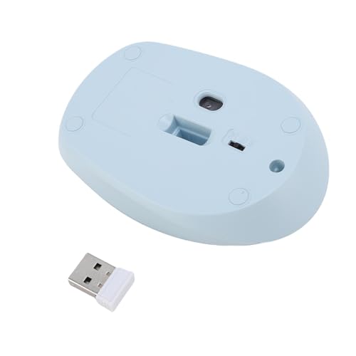 Wireless Maus USB 2,4G USB Wiederaufladbare Stille bluetooths -Maus -Gaming -Mäuse mit 2 Modus für Gaming 800 1200 1600DPI Einstellbar (Hellblau) Bild 3