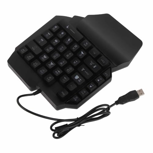 CCYLEZ Eine Hand -Gaming -Tastatur und Mauskombination, 35Keys RGB RGB Backit Ligit Mechanische Tastatur -Maus, mit 5.0 -Konverter für PC Mobile Gaming Bild 2