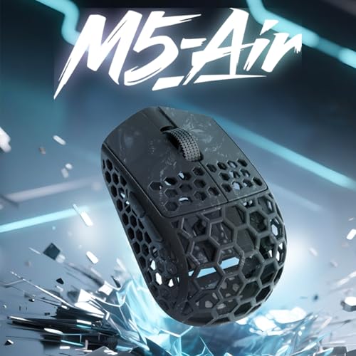 Darmoshark M5Air Mini-Gaming-Maus, kabellos, Tri-Mode, 8K/Bluetooth-Maus bis zu 30.000 DPI, PAW3950 optischer Sensor, leicht, 31 g, 5 programmierbare Tasten, Computer-Maus für Laptop, PC, Mac Bild 2
