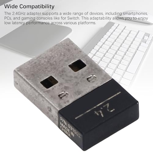 Annadue 2,4 GHz USB Empfänger, Hochgeschwindigkeits Dongle Adapter für PC Gaming Konsolen, Gaming Maus Ersatzteil, Hohe Latenzübertragung Bild 6