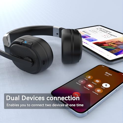 ANSTEN Headset mit mikrofon Bluetooth mit ANC & 40h Akkulaufzeit – Ultra-Komfortables Bluetooth Headset mit mikrofon mit Kristallklarer Sprachübertragung für Büro, Reisen & Online-Meetings Bild 6