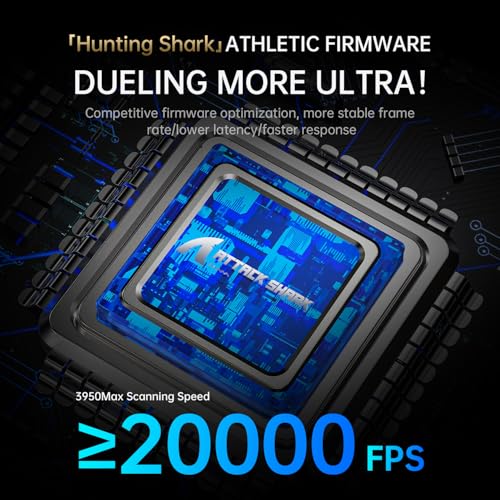ATTACK SHARK X8ULTRA Mouse for Large Hand, 55g Superlight, PixArt PAW3950MAX Gaming Sensor, BT/2.4G Wireless/Wired, Adjustable DPI up to 42000, 500mAh Battery (White) Bild 7