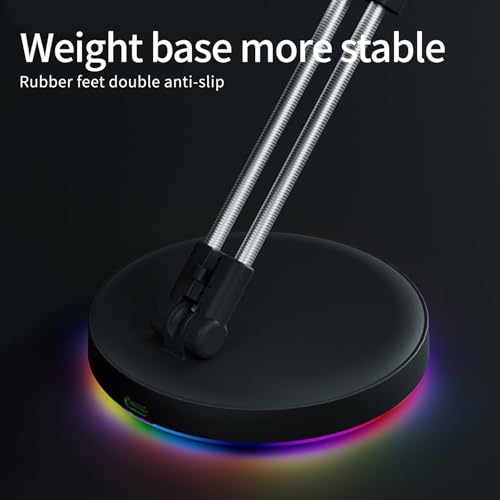 Gaming Maus Kabelstabilisator Mit Farblicht Silikon Grip Basis Und 180 Grad Rotationskabelhalter Glatte Bewegung Gummi Maus Kabelclip Bild 6