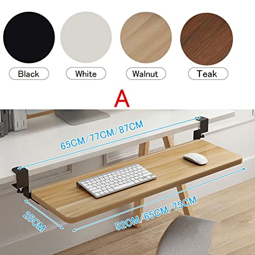 Verstellbare Tastatur- und Maus-Armlehne mit Klemme. Ergonomische Schiebeablage für einfache Installation, unterstützt bis zu 25 kg, ideal für Home Office und Gaming. Setup Aufbewahrungsregal im Bild 2