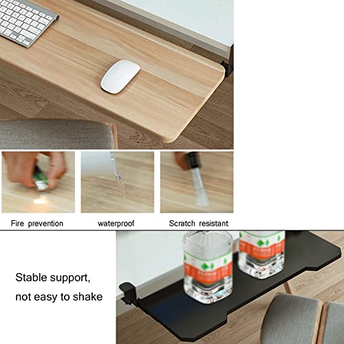 Verstellbare Tastatur- und Maus-Armlehne mit Klemme. Ergonomische Schiebeablage für einfache Installation, unterstützt bis zu 25 kg, ideal für Home Office und Gaming. Setup Aufbewahrungsregal im Bild 7