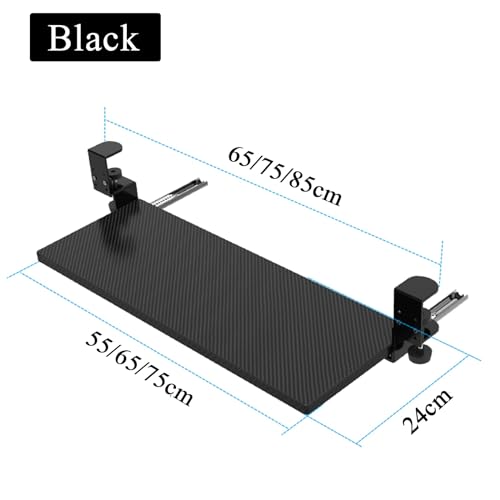 Ausziehbare Tastaturablage, Maus- und Tastaturhalter, robust und leicht, einfache Installation, platzsparendes Design, perfekt für Heimbüro und Gaming-Setup Bild 2