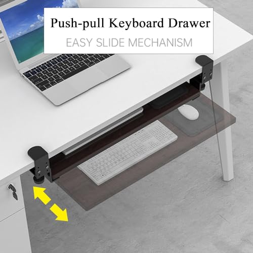Ausziehbare Tastaturablage, Maus- und Tastaturhalter, robust und leicht, einfache Installation, platzsparendes Design, perfekt für Heimbüro und Gaming-Setup Bild 6