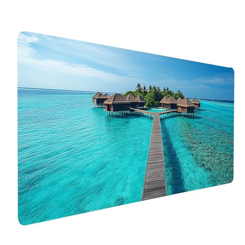 Gaming Mauspad XXL 160x80x0.3CM Wasserdicht Mousepad Horse Schreibtischunterlage für Kabellose Tastatur Maus Laptop, Mouse Pad Tier Anti Rutsch Basis Schreibtisch Zubehör für Tisch Deko model-1890 Bild 1