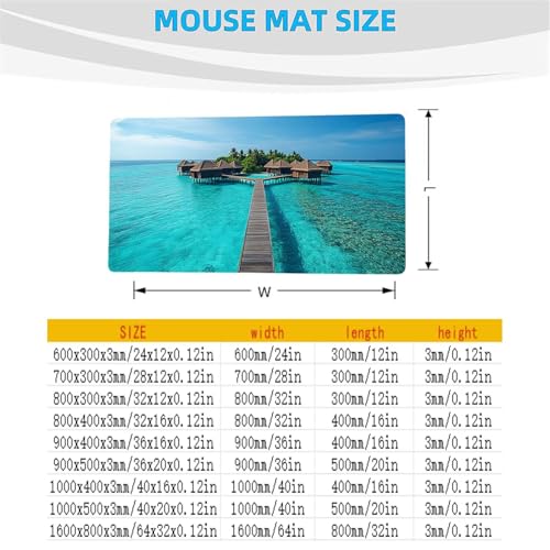 Gaming Mauspad XXL 160x80x0.3CM Wasserdicht Mousepad Horse Schreibtischunterlage für Kabellose Tastatur Maus Laptop, Mouse Pad Tier Anti Rutsch Basis Schreibtisch Zubehör für Tisch Deko model-1890 Bild 5
