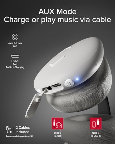 JAZ Pure Wave – Wireless Gaming On-Ear Kopfhörer, Niedrige Latenz, 3,5-mm-Klinkenanschluss, Mikrofon und Steuerung, Lade- und AUX-Kabel inklusive, für Smartphone, Tablet, Laptop, 50 Stunden Bild 3