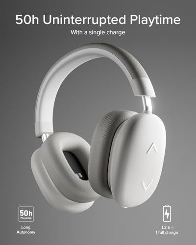 JAZ Pure Wave – Wireless Gaming On-Ear Kopfhörer, Niedrige Latenz, 3,5-mm-Klinkenanschluss, Mikrofon und Steuerung, Lade- und AUX-Kabel inklusive, für Smartphone, Tablet, Laptop, 50 Stunden Bild 6