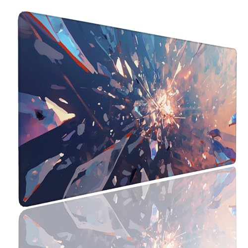 Mauspad XXL 1400x800x4mm Wasserdicht Schreibtischunterlage rutschfeste Speed Gaming Mousepad Tradition (2) Groß Desk Mouse Mat Maus Pad, Schreibtisch Unterlage Deko für PC, Laptop, Home Office Bild 1