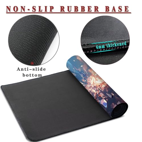 Mauspad XXL 1400x800x4mm Wasserdicht Schreibtischunterlage rutschfeste Speed Gaming Mousepad Tradition (2) Groß Desk Mouse Mat Maus Pad, Schreibtisch Unterlage Deko für PC, Laptop, Home Office Bild 3