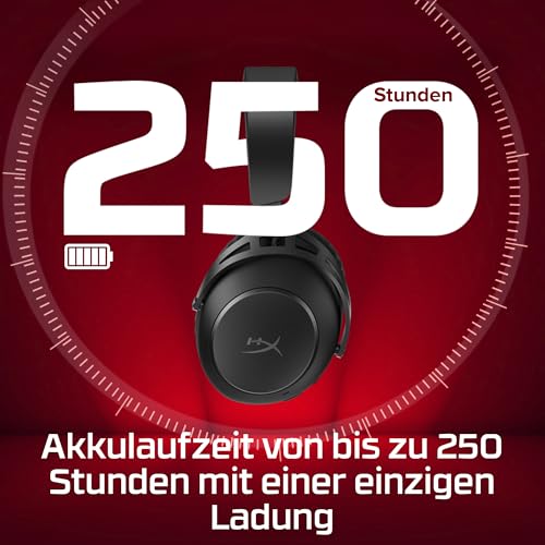 HyperX Cloud Alpha 2 Wireless Gaming Headset – 250 Std Akkulaufzeit, 53-mm-Doppelkammer-Treiber, Bluetooth & 2,4 GHz, RGB-Basisstation, Mikrofon, PC, PS5, PS4, Switch, Mobile, Schwarz Bild 2