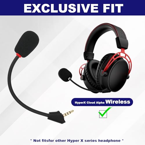 REEYEAR Ersatzmikrofon Kompatibel mit dem Cloud Alpha Wireless Gaming Headset – Abnehmbares Bügelmikrofon mit Geräuschunterdrückung und LED-Stummschaltungsanzeige Bild 2