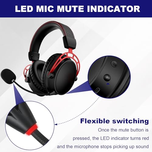 REEYEAR Ersatzmikrofon Kompatibel mit dem Cloud Alpha Wireless Gaming Headset – Abnehmbares Bügelmikrofon mit Geräuschunterdrückung und LED-Stummschaltungsanzeige Bild 3