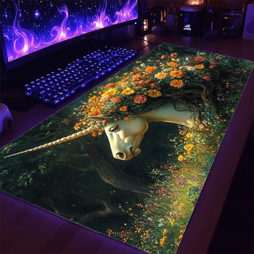 Gaming Mauspad XXL 1600x800x3 MM Wasserdicht Mousepad Berg Schreibtischunterlage für Kabellose Tastatur Maus Laptop, Mouse Pad See Anti Rutsch Basis Schreibtisch Zubehör für Tisch Deko model-2310 Bild 4