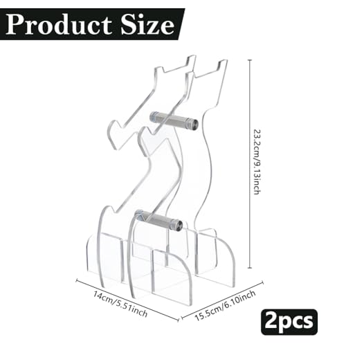 DICOSMETIC 2 Setzt 2 Tier Universal Controller Halter Acryl Game Controller Display Ständer Kreative Gaming Headset Halter Für Display Und Organisation Besonderes Geschenk Für Männer Ehemann Bild 3