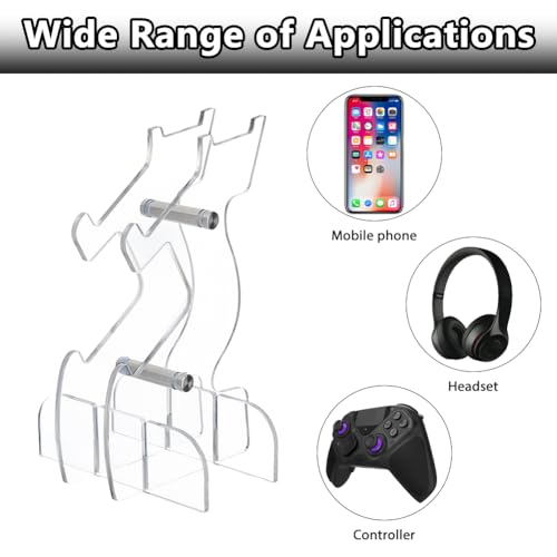 DICOSMETIC 2 Setzt 2 Tier Universal Controller Halter Acryl Game Controller Display Ständer Kreative Gaming Headset Halter Für Display Und Organisation Besonderes Geschenk Für Männer Ehemann Bild 5