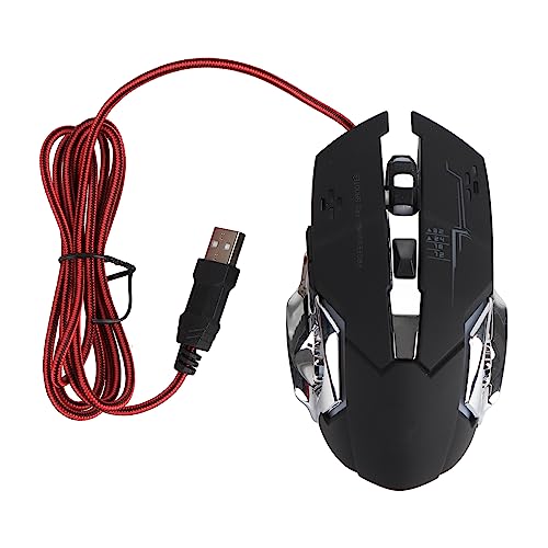 Denash Gaming Wired Maus Einstellbare Beleuchtung für Hochgeschwindigkeitsklicks und Reibungsloser Betrieb für Computer- und Tablet -Serien OPS Schwarzer USB Anschluss Bild 6