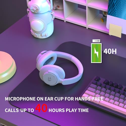 Redragon H610 kabelloses Gaming-Headset für PS5, PS4, PC, Mac, NS – BT 5.3 mit ANC-Geräuschunterdrückung, 50 Stunden Akkulaufzeit, leicht, Over-Ear-Kopfhörer mit integriertem Mikrofon Bild 5