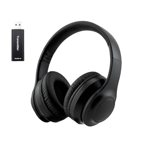 Kabellos TV-Kopfhörer für Senioren mit ANC, Bluetooth 5.3 & 3-in-1-Sender (USB/RCA/AUX) für Nicht-Bluetooth-Fernseher, 35 Stunden Spielzeit, 220g Leicht & Faltbar, Geschenke für ältere Eltern Bild 1