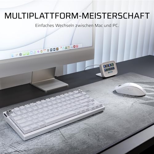 Corsair M75 Wireless RGB Leichte Beidhändig Nutzbare FPS-Gaming-Maus – 26.000 DPI, Austauschbare Seitentasten, 105-Stunden-Akku – Mac, iPad, PC – Frostweiß Bild 3