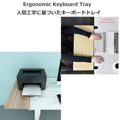 Ergonomische 90° faltbare Holz-Tastaturablage für Computer & Gaming-Maus – Space-Sag-Design, 55 x 25 cm, perfekt für Heim- und Gamer-Setup Bild 4