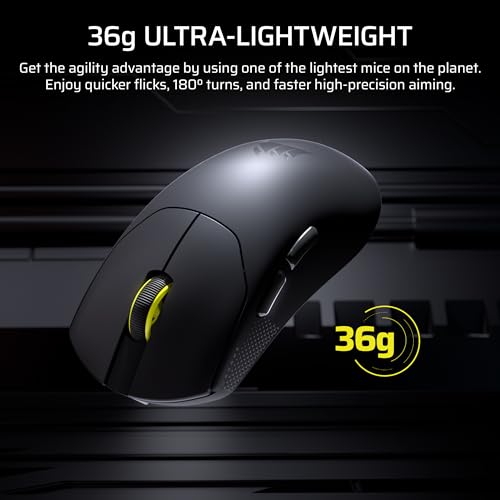 Corsair Sabre v2 PRO Ultraleichte FPS Wireless Gamingmaus - 33.000 DPI, 36g schwer, Hyper-Polling 8000Hz, mechanische Schalter, kabellose Batterielebensdauer bis zu 70 Stunden Bild 4