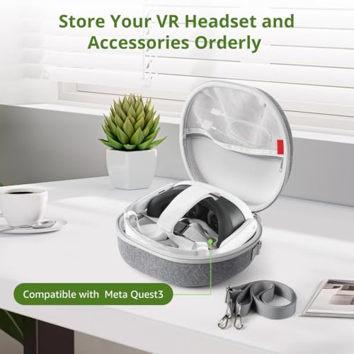 Reise-Aufbewahrungstasche für Meta Vr3, offizielles Gaming-Headset und Touch-Controller, VR-Headset-Tragetasche, kompatibel mit 3 Bild 2