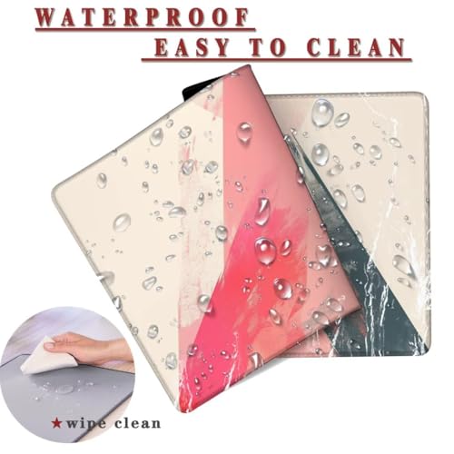 Mauspad XXL 1400x800x4mm Wasserdicht Schreibtischunterlage rutschfeste Speed Gaming Mousepad Triangles (1) Groß Desk Mouse Mat Maus Pad, Schreibtisch Unterlage Deko für PC, Laptop, Home Office Bild 2