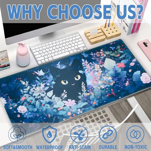 Gaming Mauspad, Mousepad XXL 900 * 400MM Mouse Pad mit Wasserdicht und Anti-Rutsch großes Maus Pad & Schreibtischunterlage - Mouse Mat Setup & PC Bild 4