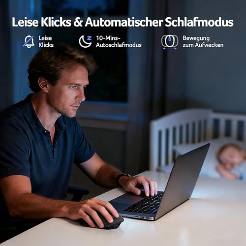 Acer Maus Kabellos Tri-Mode, Bluetooth Maus 4000 DPI für 4 Geräte (2,4 G+BT 5.2+Kabel), Ergonomische Wiederaufladbare Maus mit OLED-Bildschirm, 5 Programmierbare Tasten für PC, Desktop und MacBook Bild 7